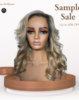 16" Straight Warm Rooted Blonde HD Lace Closure Wig