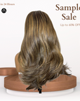 20" Straight Chestnut Brown Ash Blonde Lace Closure Wig