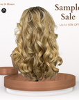 16" Straight Warm Rooted Blonde HD Lace Closure Wig