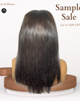12" Straight Brown Highlight Lace Closure Wig