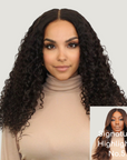 Natural Black Loose Curly HD Lace Wigs