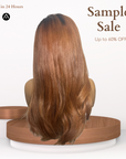 22" Straight Chestnut Auburn Lace Closure Wig
