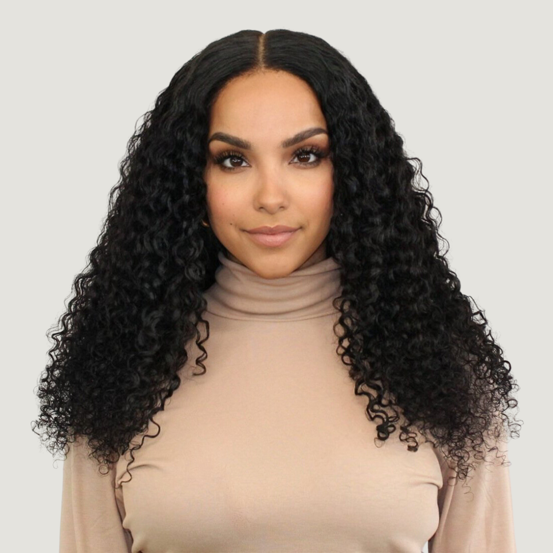 Natural Black Loose Curly HD Lace Wigs