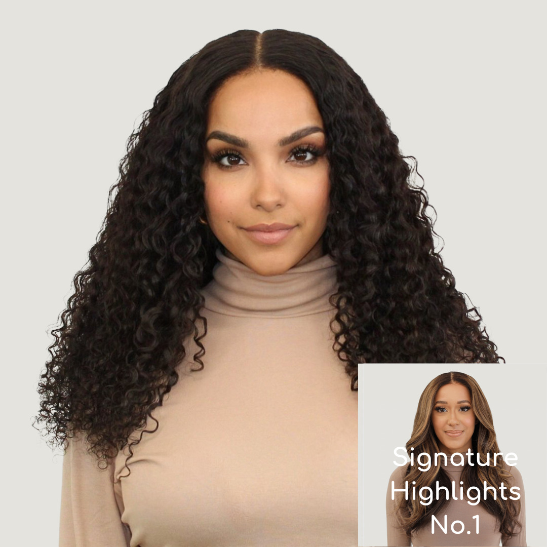 Natural Black Loose Curly HD Lace Wigs