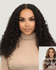 Natural Black Loose Curly HD Lace Wigs