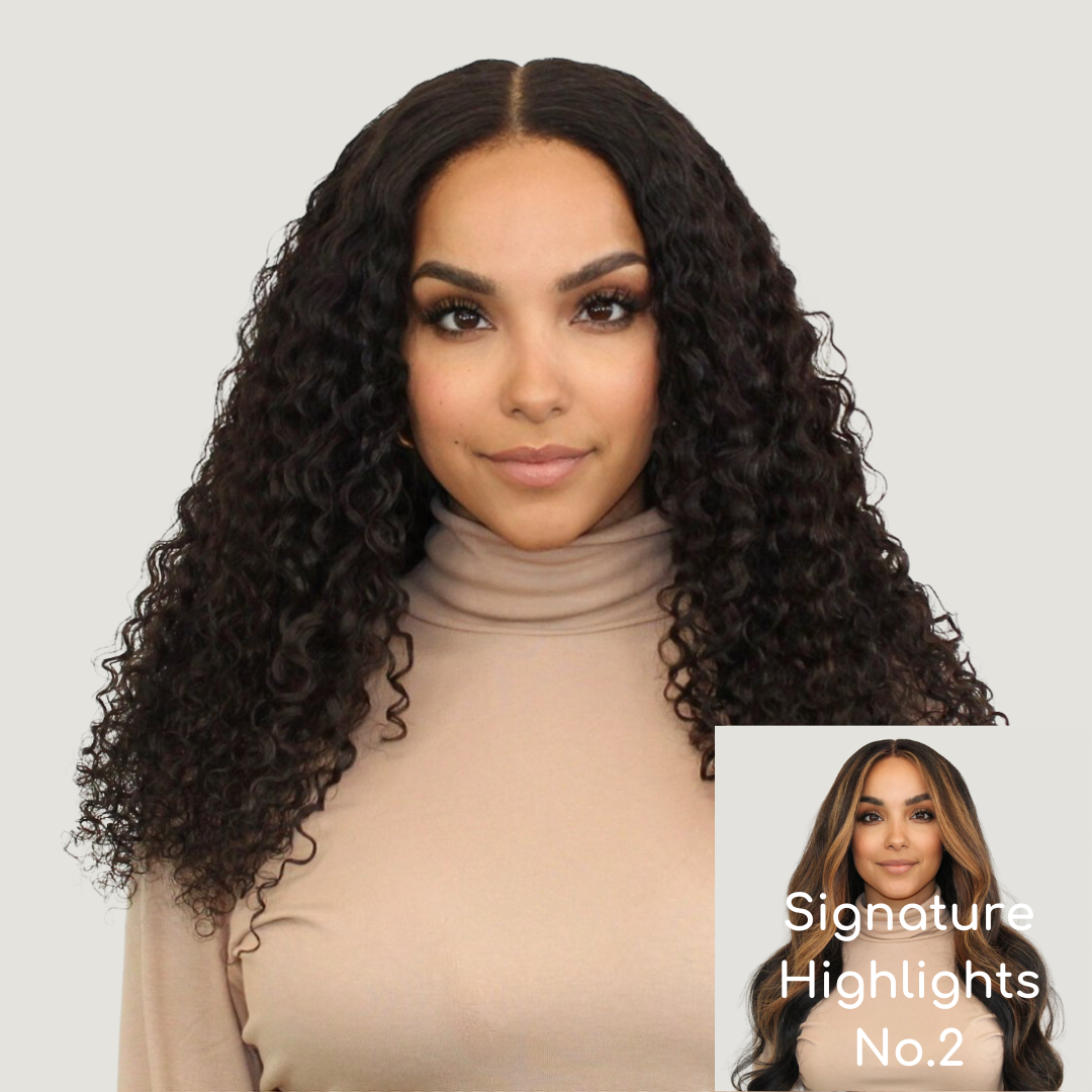 Natural Black Loose Curly HD Lace Wigs
