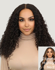 Natural Black Loose Curly HD Lace Wigs