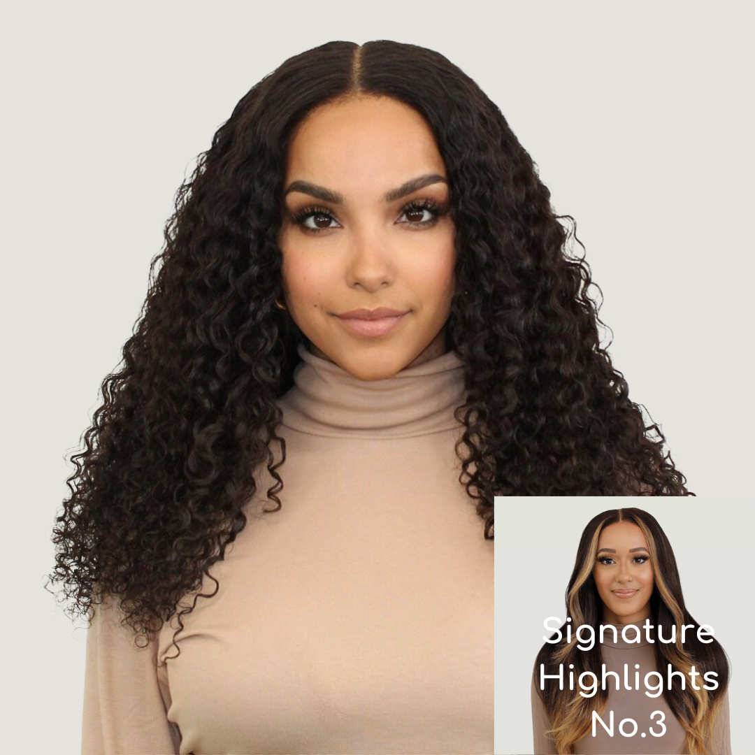 Natural Black Loose Curly HD Lace Wigs