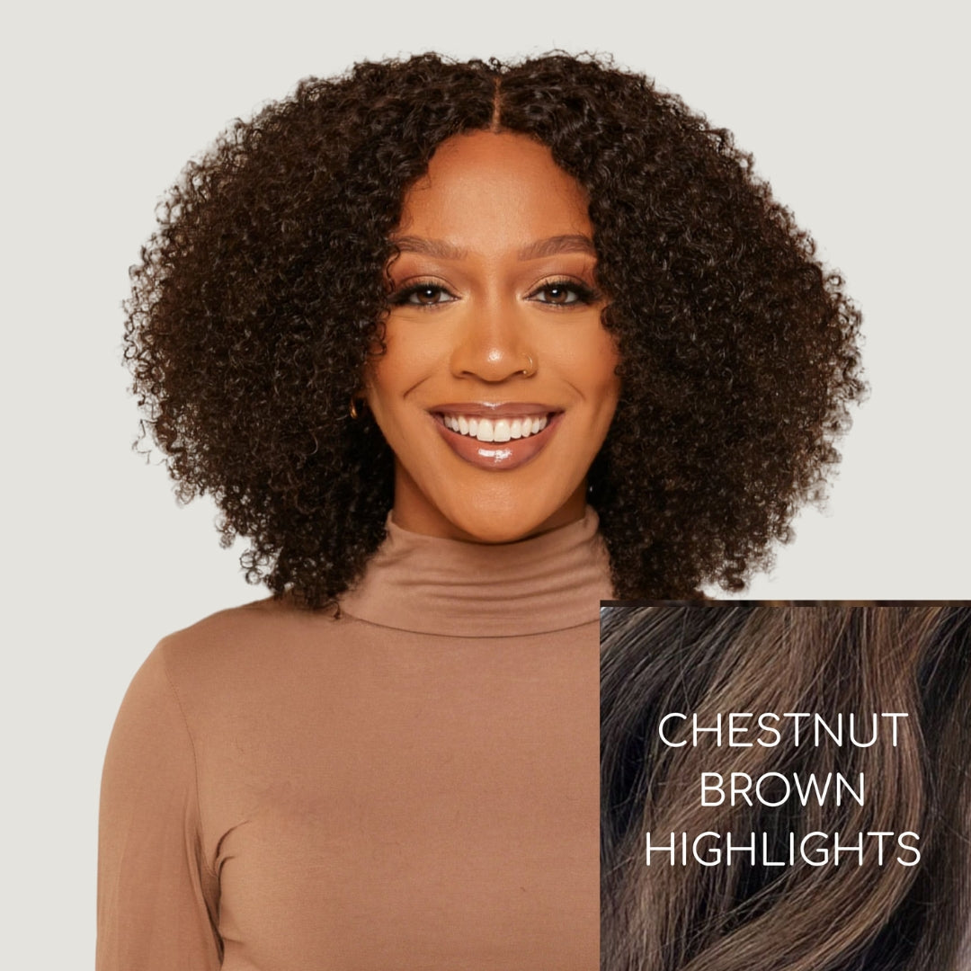 Natural Black Kinky Curly HD Lace Wigs