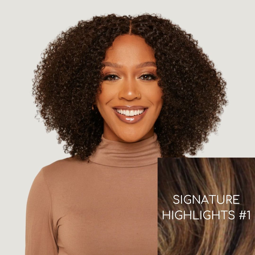 Natural Black Kinky Curly HD Lace Wigs