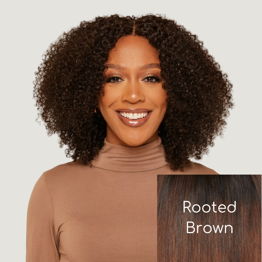Natural Black Kinky Curly HD Lace Wigs