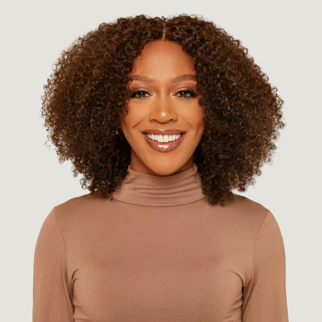 Natural Black Kinky Curly HD Lace Wigs