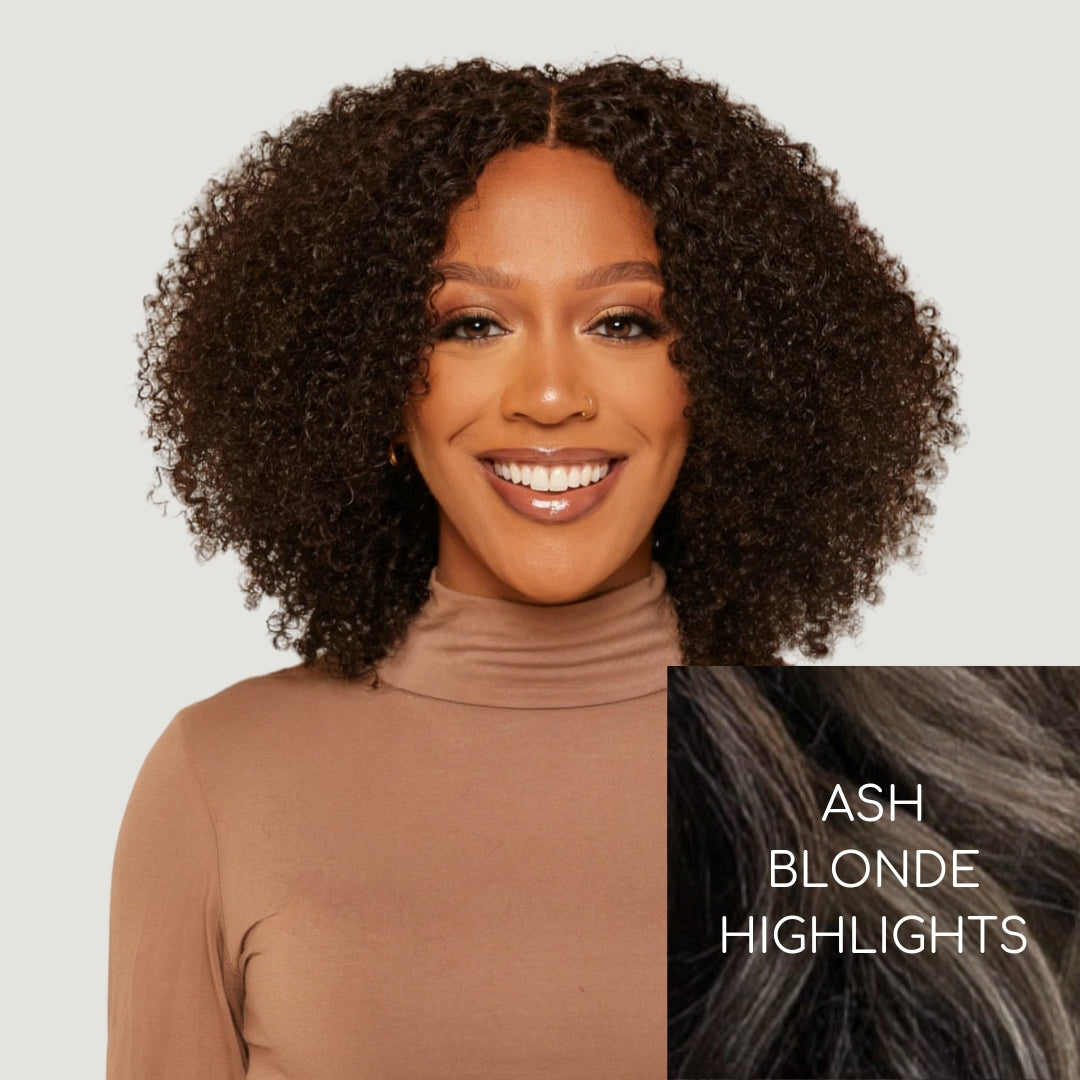 Natural Black Kinky Curly HD Lace Wigs