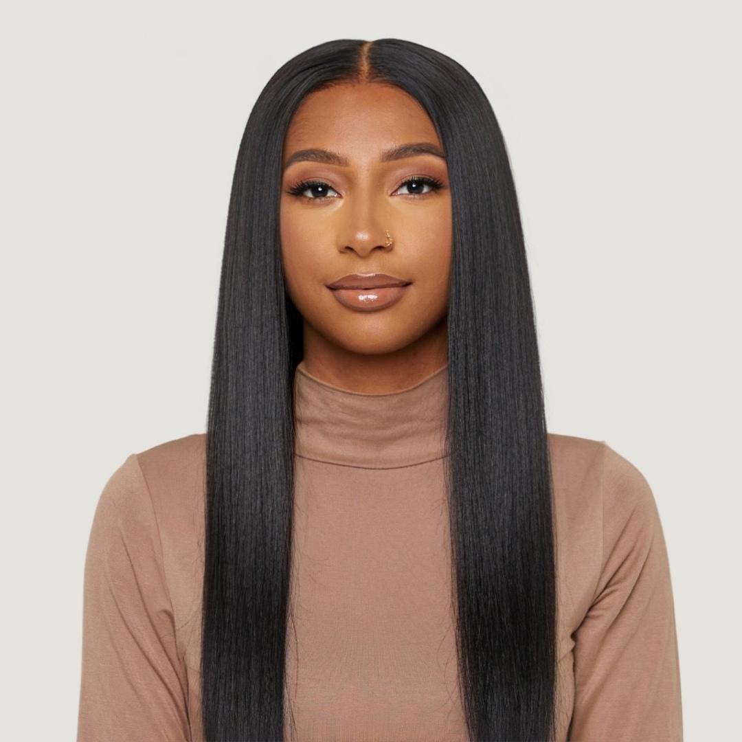 Natural Black Very Straight HD Lace Wigs