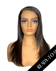 16" Straight Layered Chocolate Brown HD Lace Closure Wig