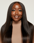Natural Black Very Straight HD Lace Wigs